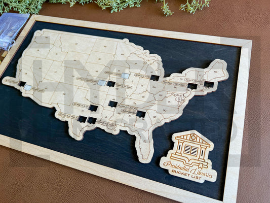 Presidential Libraries Bucket List Map