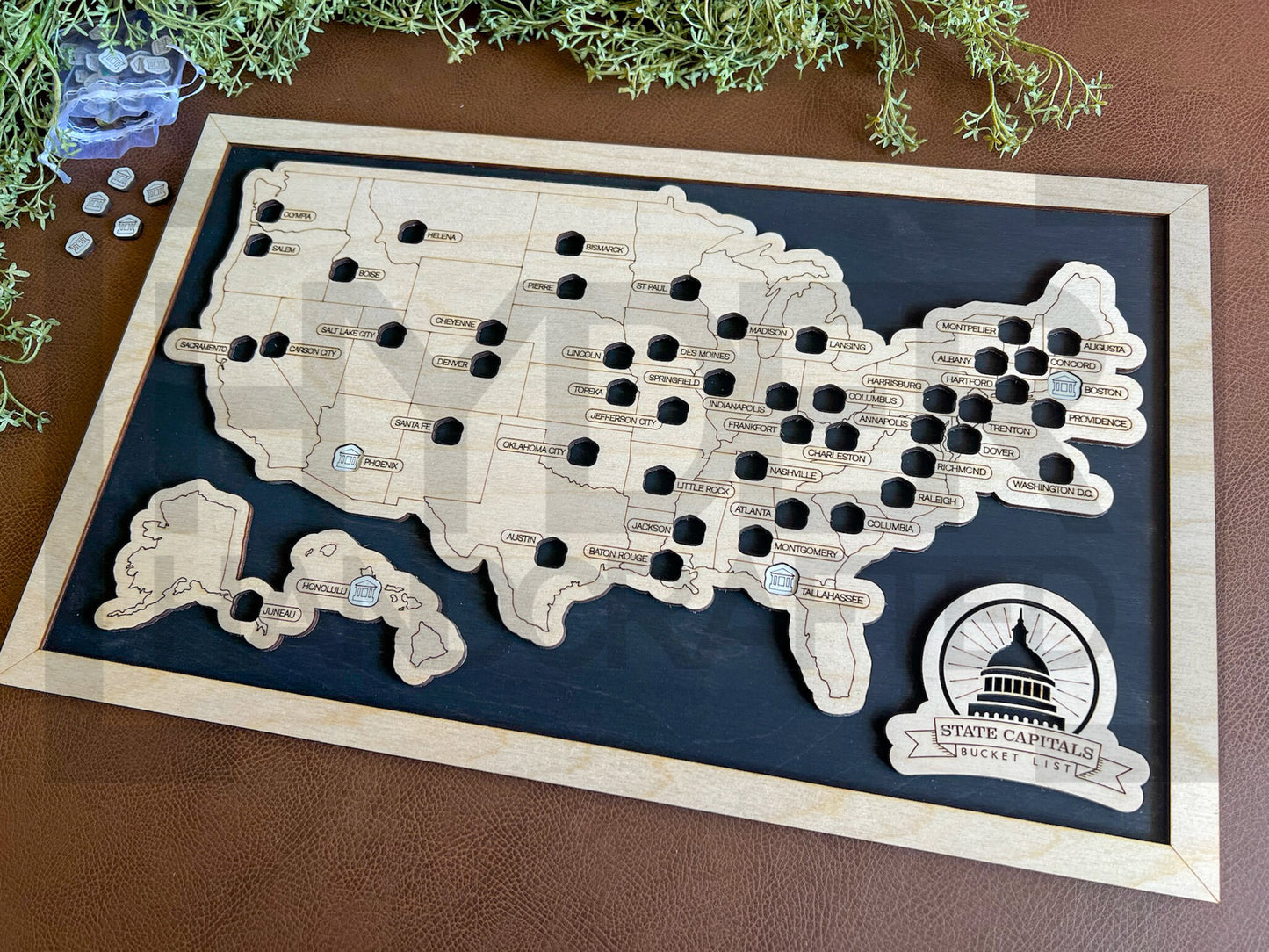 State Capitals Bucket List Map