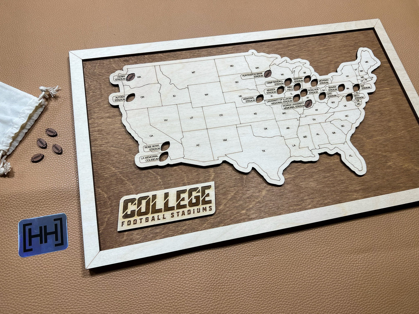 College Football BIG 10 Bucket List Map