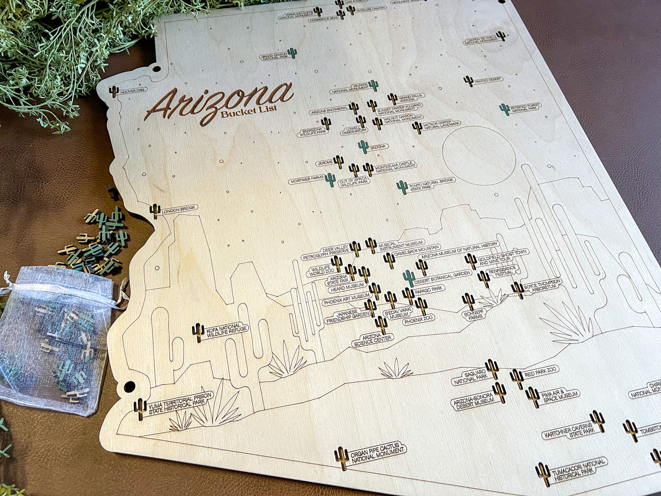 Arizona Bucket List Map | Hyder Handcrafted