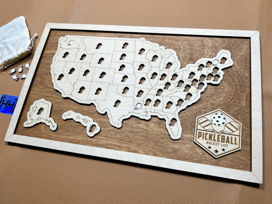 Pickleball Bucket List Map