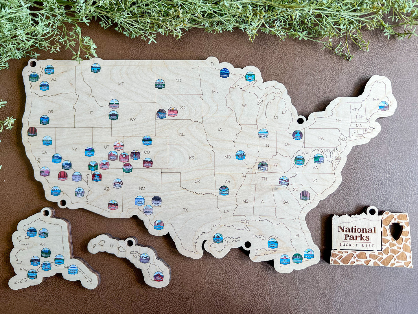 USA National Parks Bucket List Map