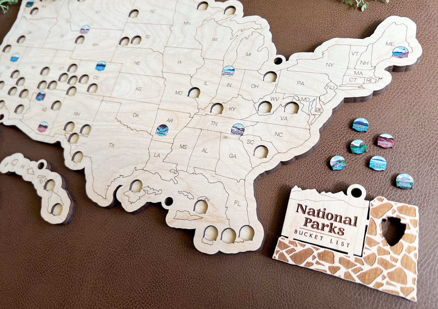 USA National Parks Bucket List Map