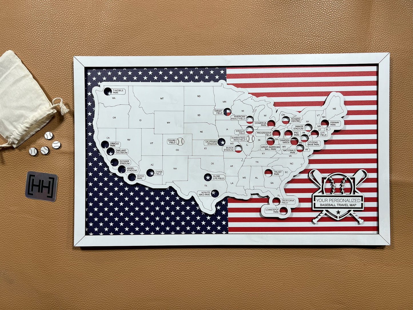 Design Your PREMIUM Framed Map (Choose Your Sport & Backing) - Hyder Handcrafted