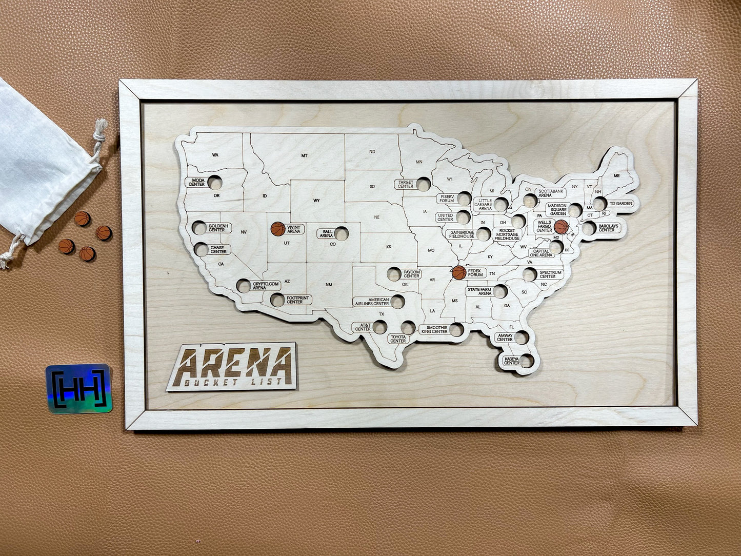 Pro Basketball Bucket List Map