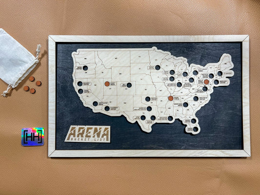 Pro Basketball Bucket List Map