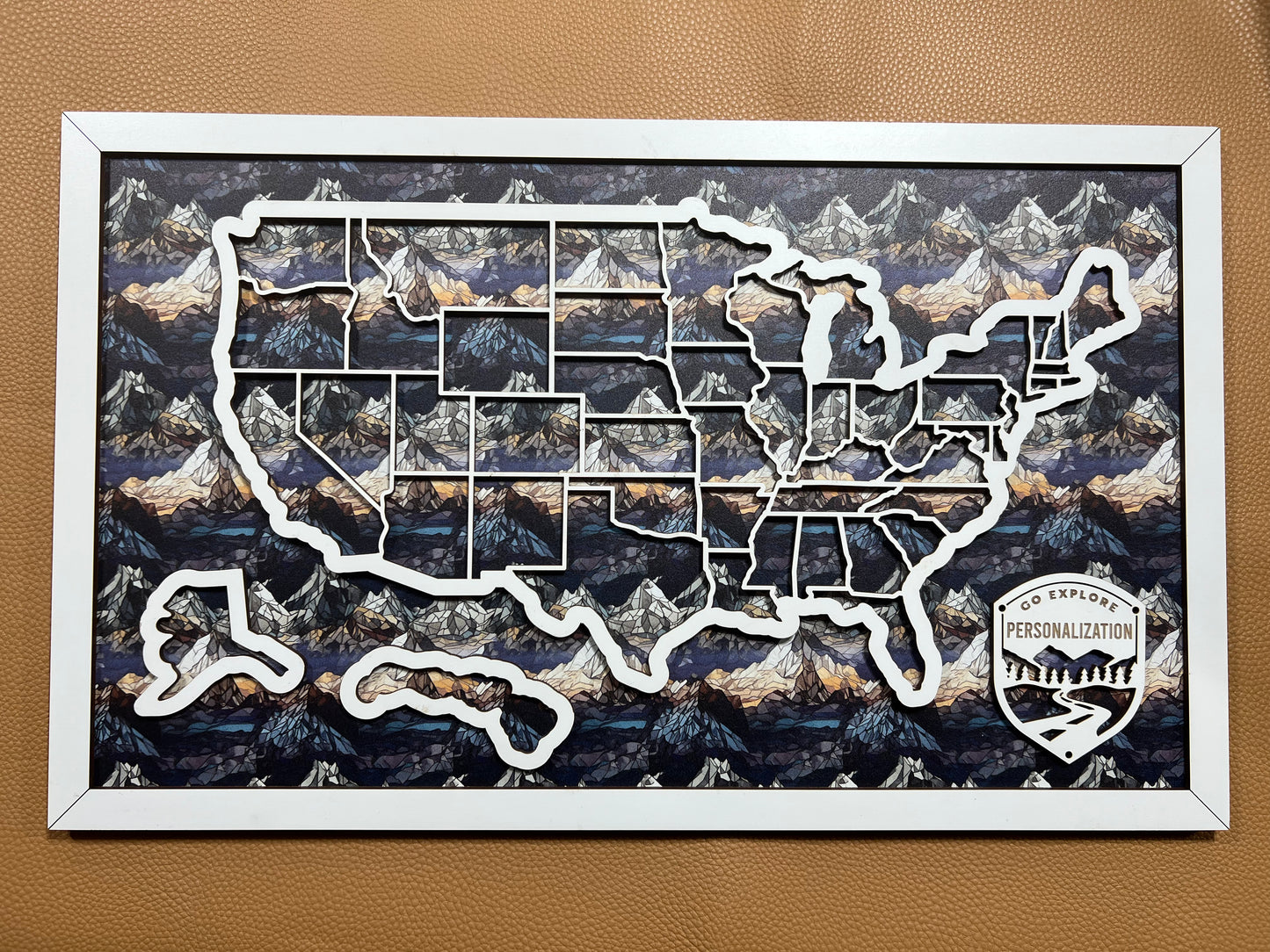 Design Your PREMIUM Framed Map (Choose Your Sport & Backing) - Hyder Handcrafted