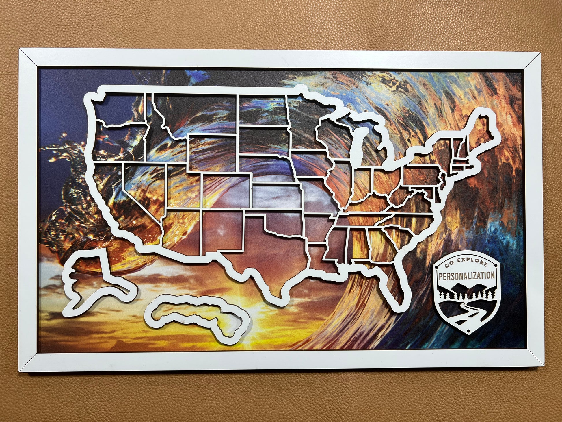 Design Your PREMIUM Framed Map (Choose Your Sport & Backing) - Hyder Handcrafted