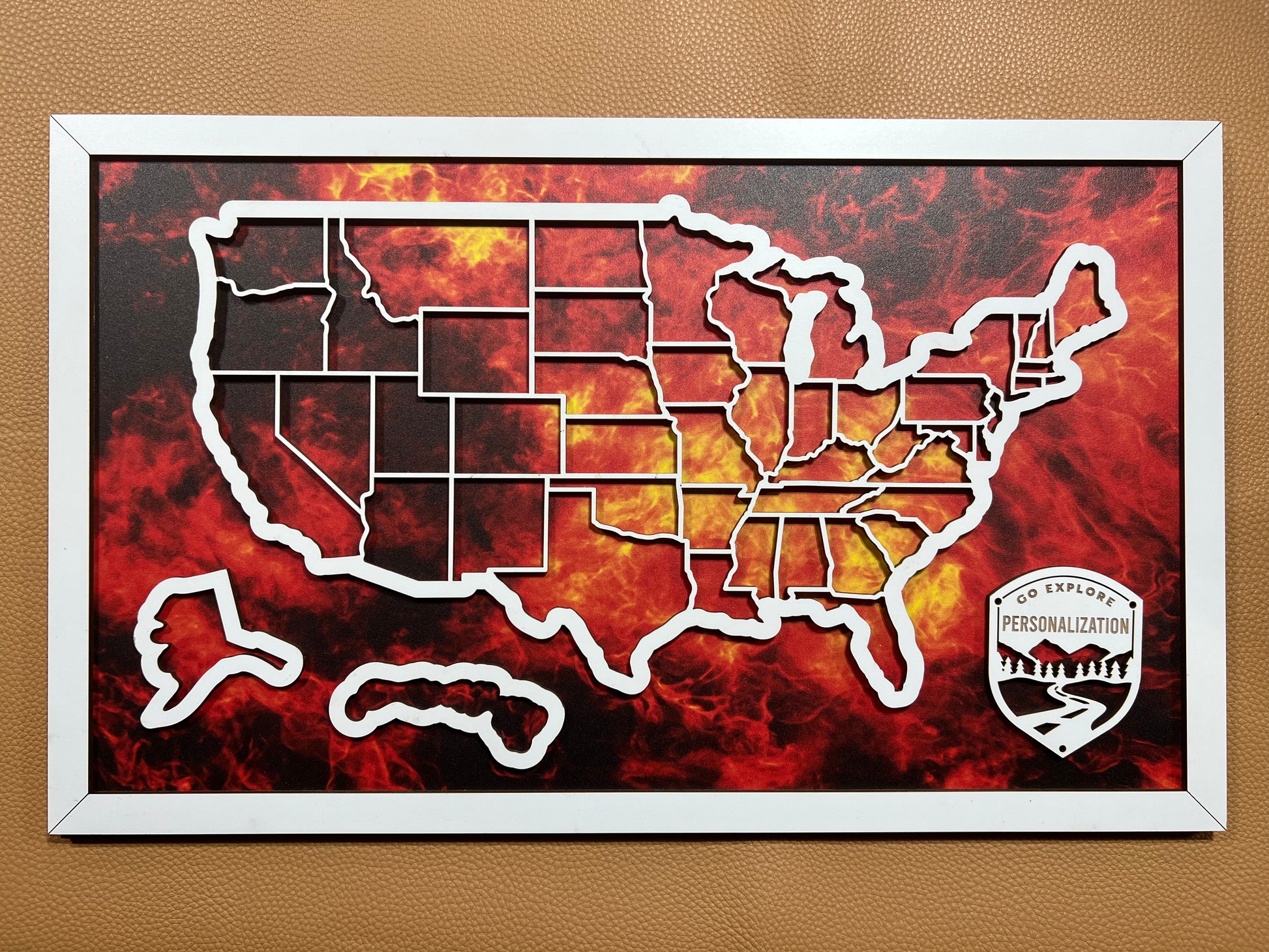 Design Your PREMIUM Framed Map (Choose Your Sport & Backing) - Hyder Handcrafted